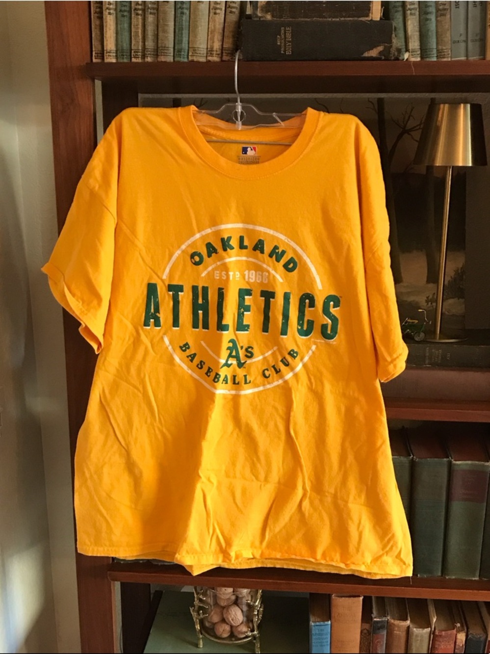 MLB Genuine Merchandise Yellow Oakland Athletics Short Sleeve Tee
